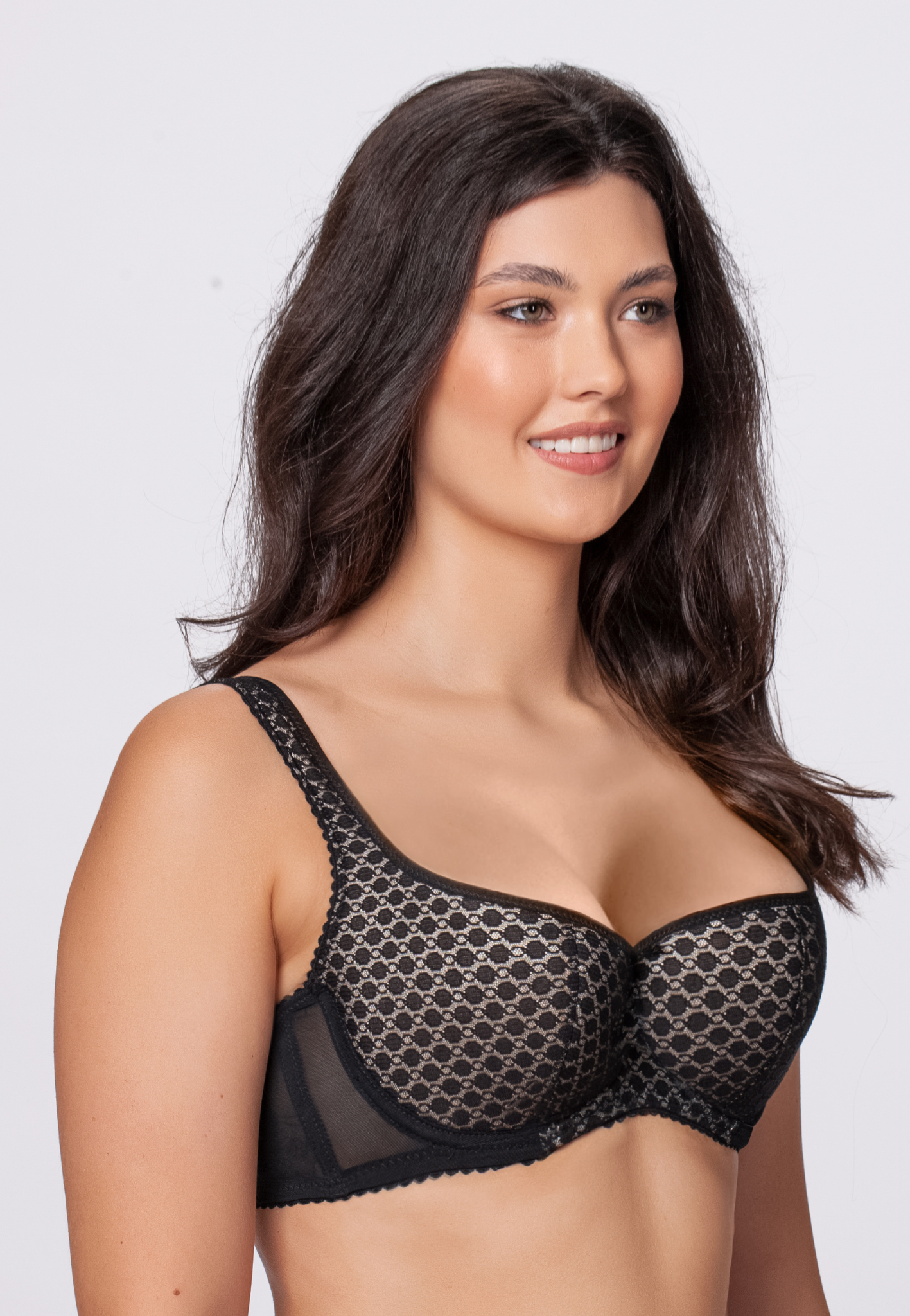 Ariana balconette bra in black