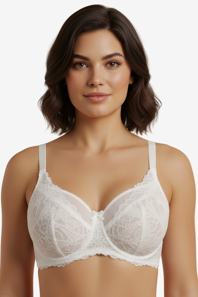 Biustonosz z fiszbinami Lily w kolorze białym