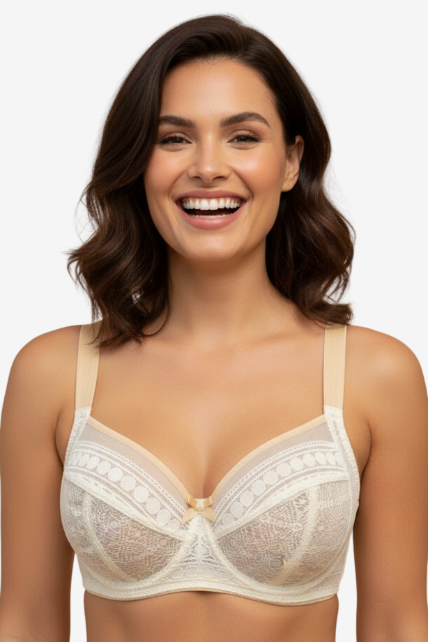 Biustonosz z fiszbinami Daisy w kolorze ecru