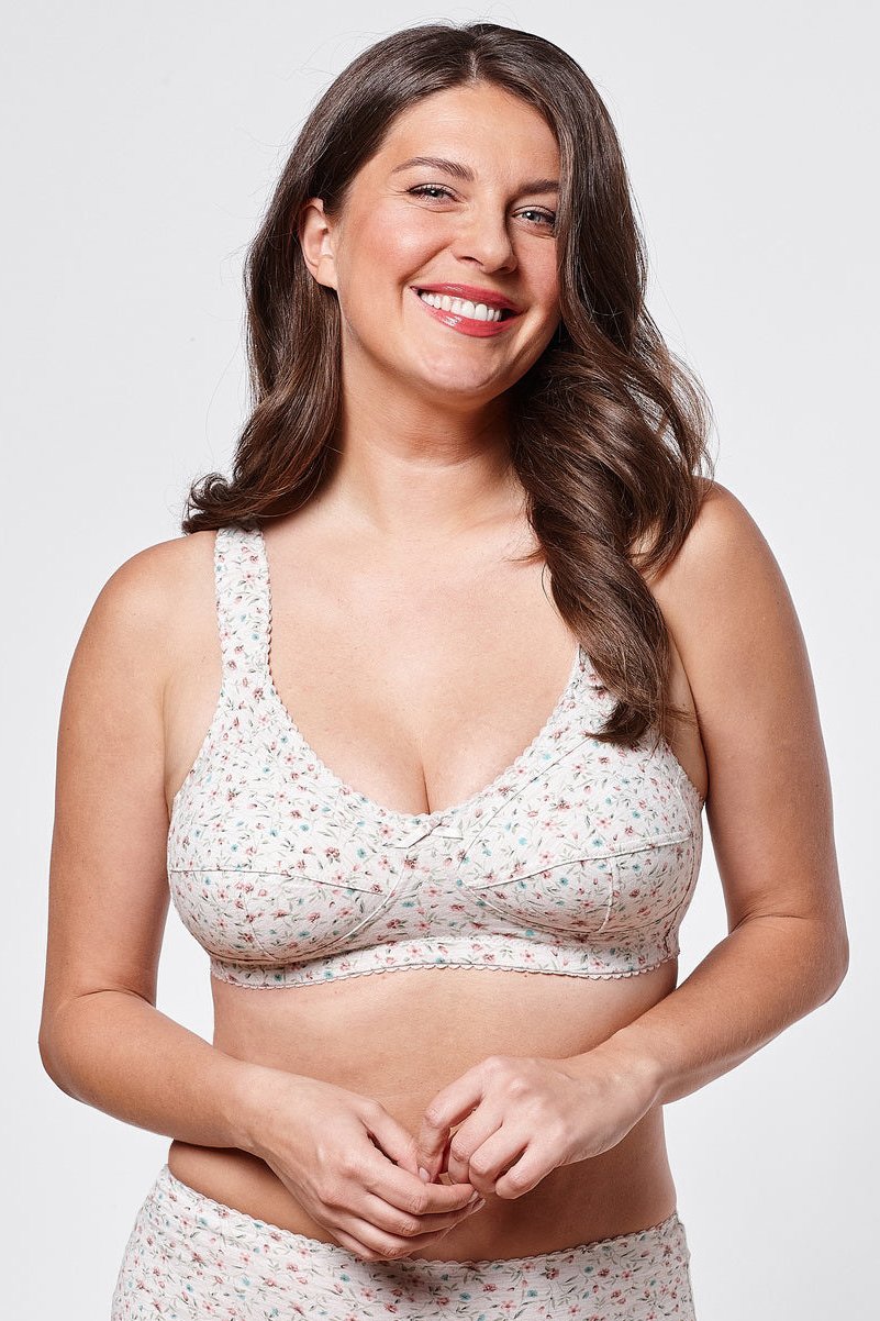 Berenice non-wired cotton bra in beige