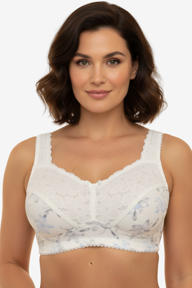 biustonosz zmniejszający Amelia bez fiszbin w kolorze niebieski