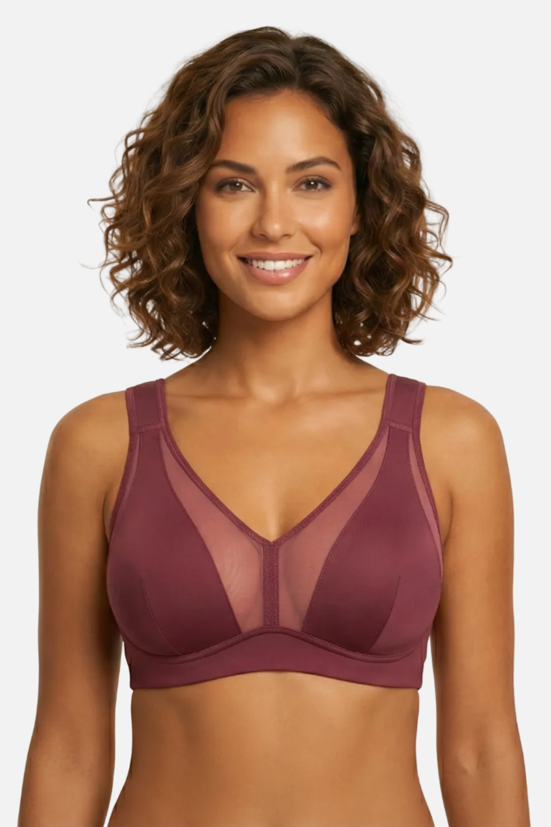 Biustonosz Koti bez fiszbin w kolorze rubinowym