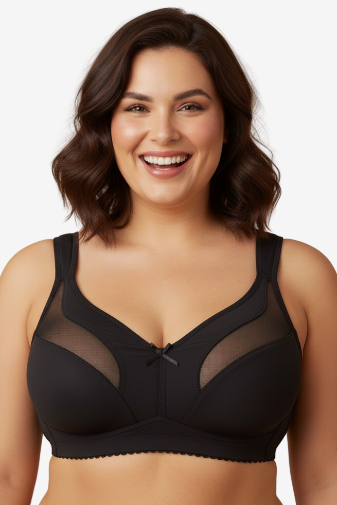 Biustonosz Ana bez fiszbin w kolorze czarnym